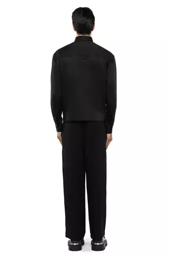 Black plain cotton shirt