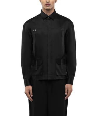 Black plain cotton shirt 5