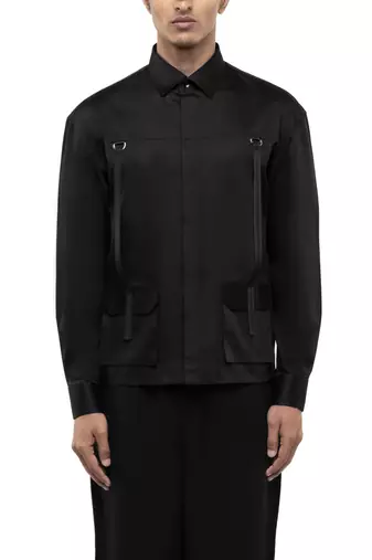 Black plain cotton shirt