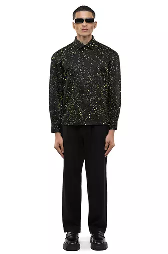 Black plain cotton shirt