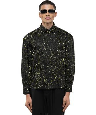 Black plain cotton shirt 1