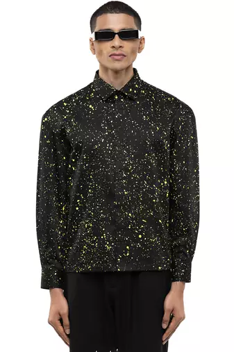 Black plain cotton shirt