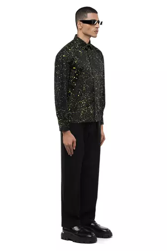 Black plain cotton shirt