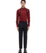 Maroon plain cotton shirt