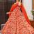 Red heavy digital printed silk gown style