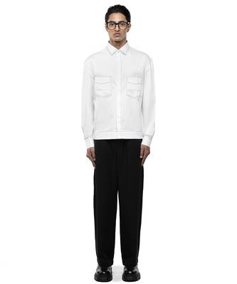 White plain cotton shirt 1