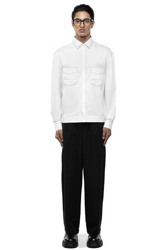 White plain cotton shirt