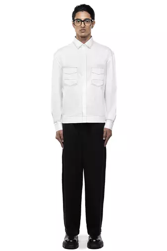 White plain cotton shirt