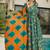 Green heavy digital printed silk gown style