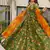 Mahendi  heavy digital printed silk gown style