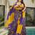 Purple  heavy digital printed silk gown style