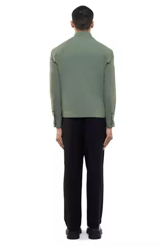 Green plain cotton shirt