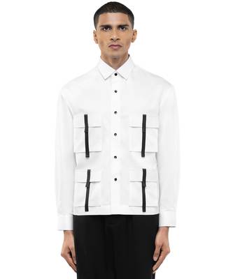 White plain cotton shirt 1