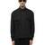 Black plain cotton stretch shirt