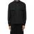 Black plain cotton stretch shirt