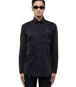 Black plain cotton shirt