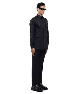Black plain cotton shirt 3