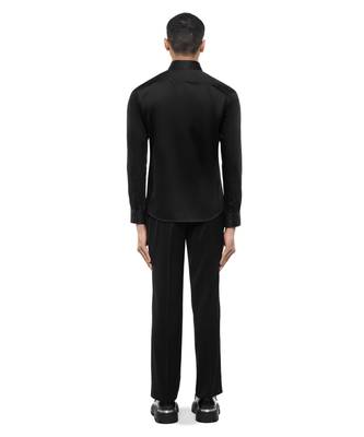 Black plain cotton shirt 4