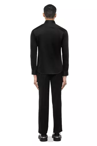 Black plain cotton shirt