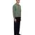 Green plain cotton stretch shirt