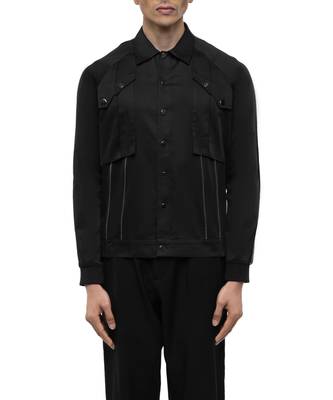 Black plain cotton shirt 3