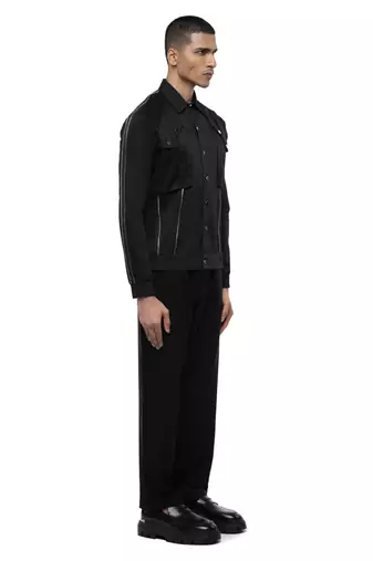 Black plain cotton shirt
