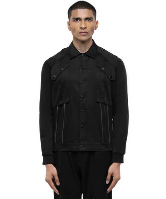 Black plain cotton shirt 5