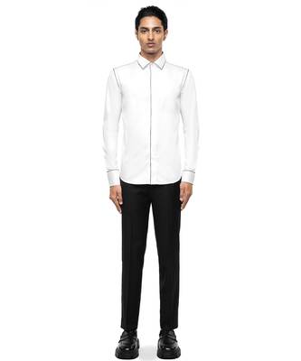 White plain cotton shirt 1