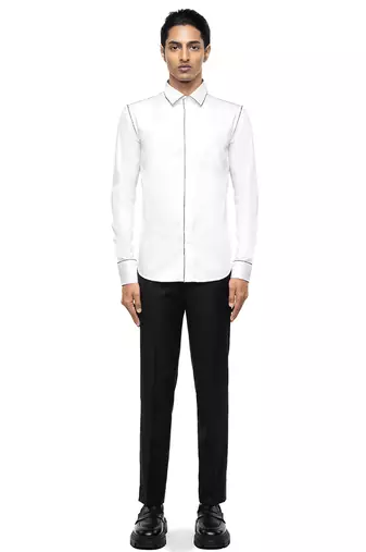 White plain cotton shirt