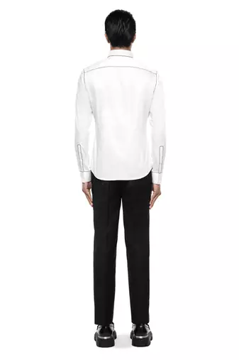 White plain cotton shirt