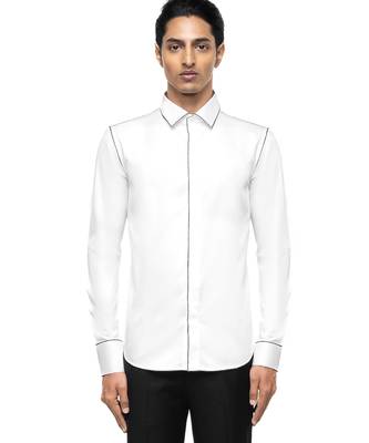 White plain cotton shirt 3