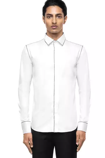 White plain cotton shirt