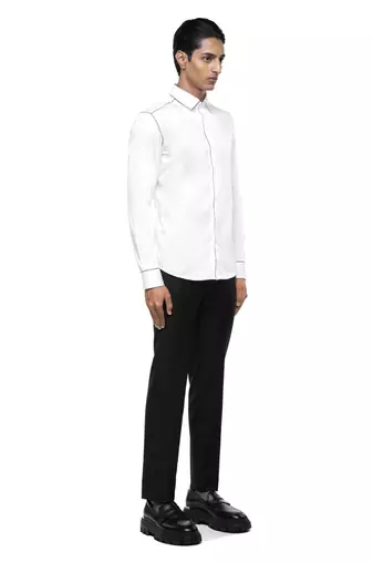White plain cotton shirt