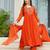 Women's Gorgeous Embroidery Chinon Fabric Flared Kurta Pant and Dupatta Set