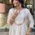 Women's Gorgeous Embroidery Work Chanderi Fabric Flared Kurta Pant and Dupatta Set