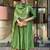 Women's Gorgeous Embroidery Work Chanderi Fabric Flared Kurta Pant and Dupatta Set
