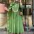 Women's Gorgeous Embroidery Work Chanderi Fabric Flared Kurta Pant and Dupatta Set