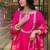 Women's Gorgeous Embroidery Work Chanderi Fabric Flared Kurta Pant and Dupatta Set