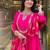 Women's Gorgeous Embroidery Work Chanderi Fabric Flared Kurta Pant and Dupatta Set