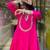 Women's Gorgeous Embroidery Work Chanderi Fabric Flared Kurta Pant and Dupatta Set