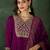 Women's Gorgeous Embroidery Work Vichitra Silk Fabric Flared Kurta Pant and Dupatta Set