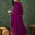 Women's Gorgeous Embroidery Work Vichitra Silk Fabric Flared Kurta Pant and Dupatta Set