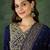 Women's Gorgeous Embroidery Work Vichitra Silk Fabric Flared Kurta Pant and Dupatta Set