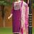 Viscose Rayon Wine Color Embroidery Kurta Set