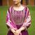 Viscose Rayon Wine Color Embroidery Kurta Set