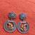 Indian Tradional Hand crafted Silver look alike Dual tone Brass Earrings for Women & Girls