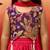 girls' purple crepe lehenga set with paisley embroidery - navratri collection