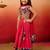 girls' purple crepe lehenga set with paisley embroidery - navratri collection