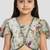 girls cream georgette digital print lehenga choli set - festive ethnic wear for diwali