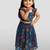 kids blue organza lehenga set - embroidered diwali festival outfit